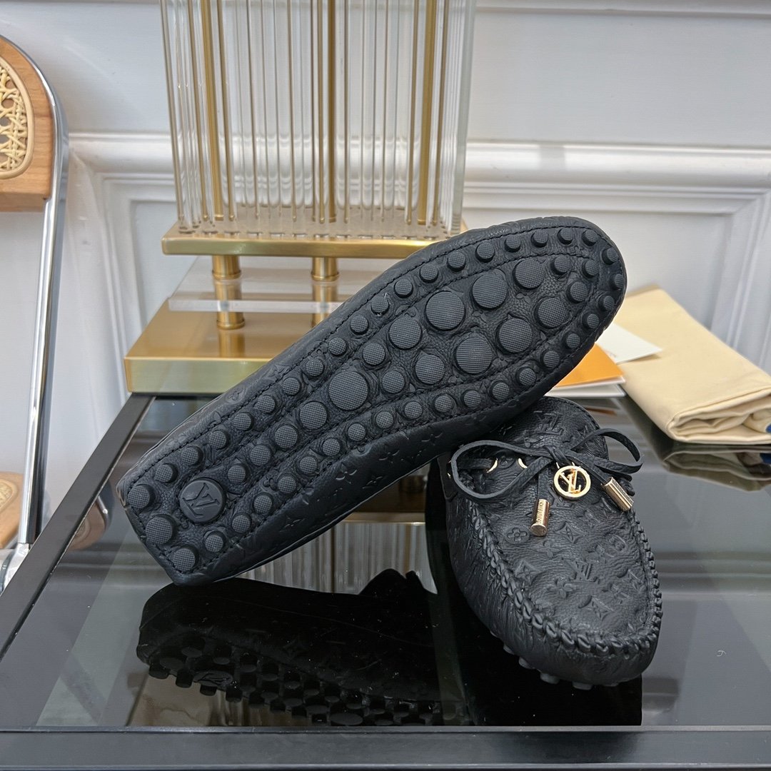 LOUIS VUITTON LV COSY FLAT LOGO STAMPING BLACK