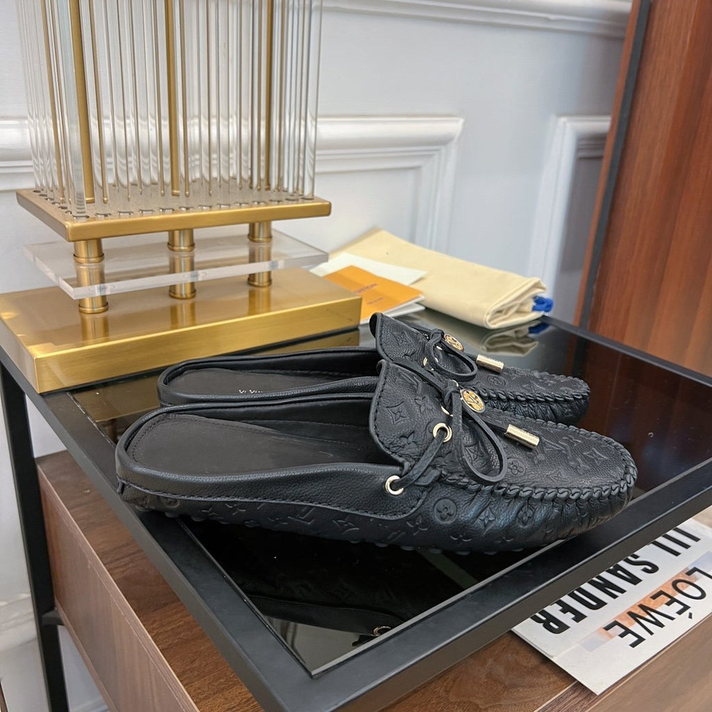 LOUIS VUITTON LV COSY FLAT LOGO STAMPING BLACK