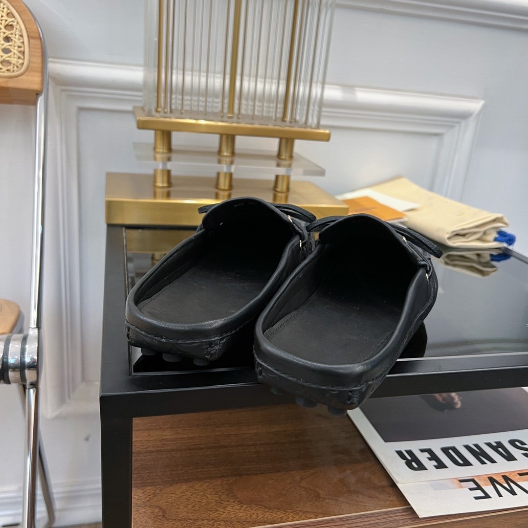 LOUIS VUITTON LV COSY FLAT LOGO STAMPING BLACK