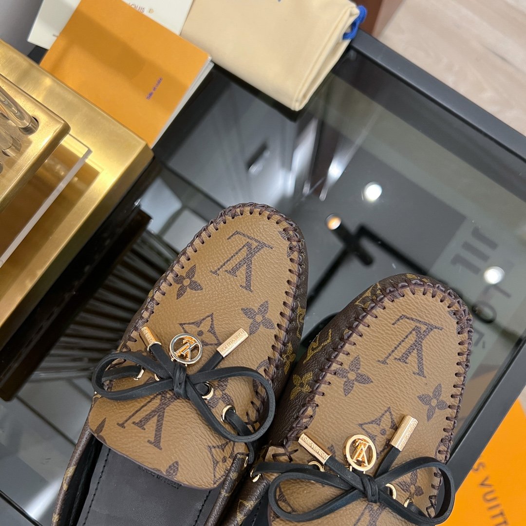 LOUIS VUITTON LV COSY FLAT CLASSIC MONOGRAM PALE BROWN