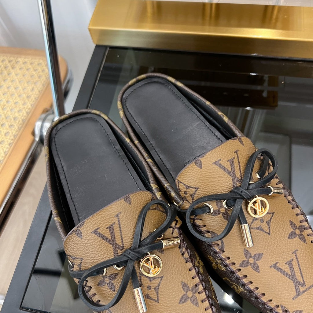 LOUIS VUITTON LV COSY FLAT CLASSIC MONOGRAM PALE BROWN