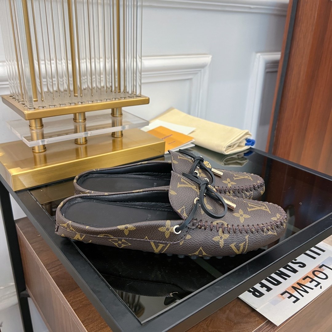 LOUIS VUITTON LV COSY FLAT CLASSIC MONOGRAM BROWN