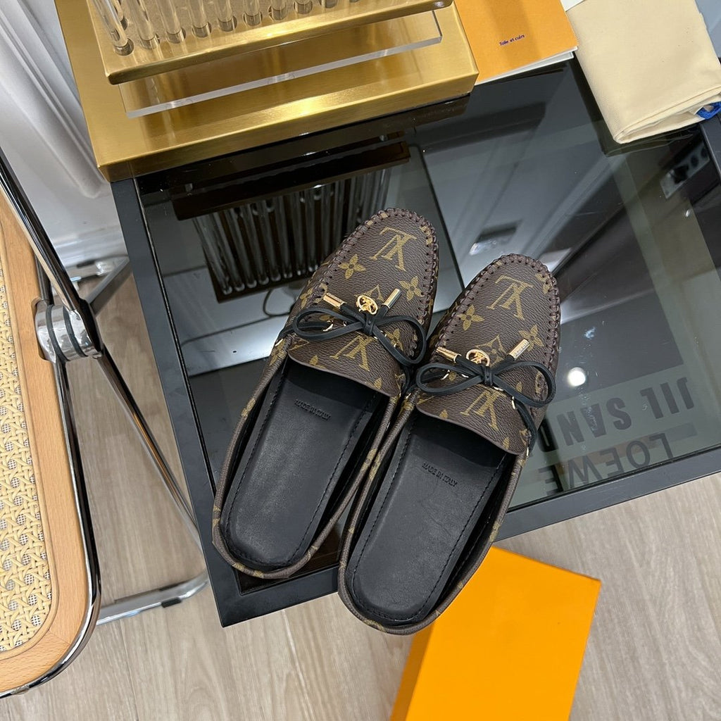 LOUIS VUITTON LV COSY FLAT CLASSIC MONOGRAM BROWN