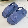 GUCCI HORSEBIT FLATFORM SANDAL 5 CM IN AEGEAN BLUE IMPORTED TPU