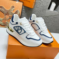 LOUIS VUITTON LV WOMEN SNEAKER IN WHITE MIX BLUE CALFSKIN
