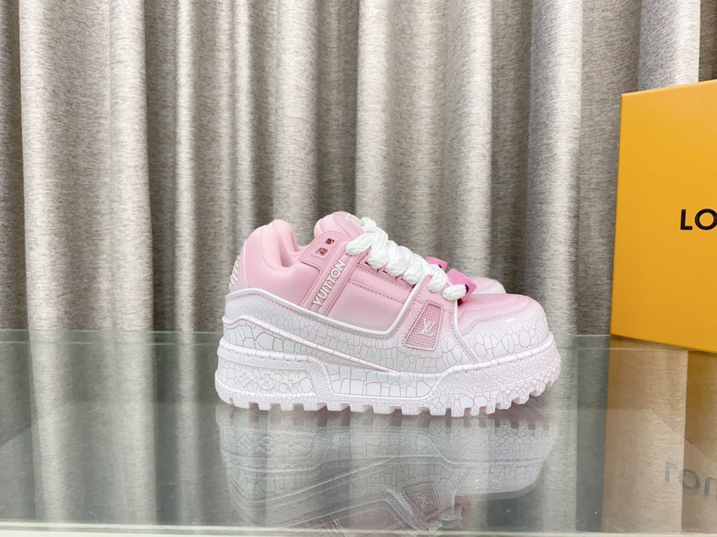 LOUIS VUITTON LV TRAINER PANG DING IN BABY PINK CALFSKIN