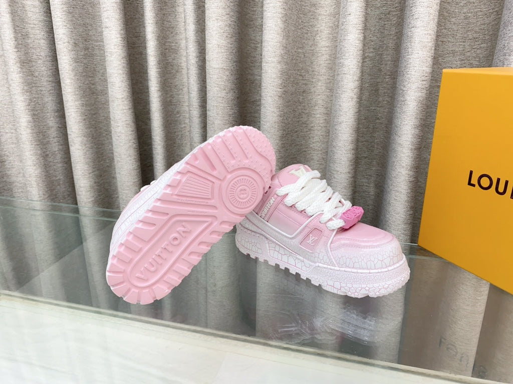 LOUIS VUITTON LV TRAINER PANG DING IN BABY PINK CALFSKIN