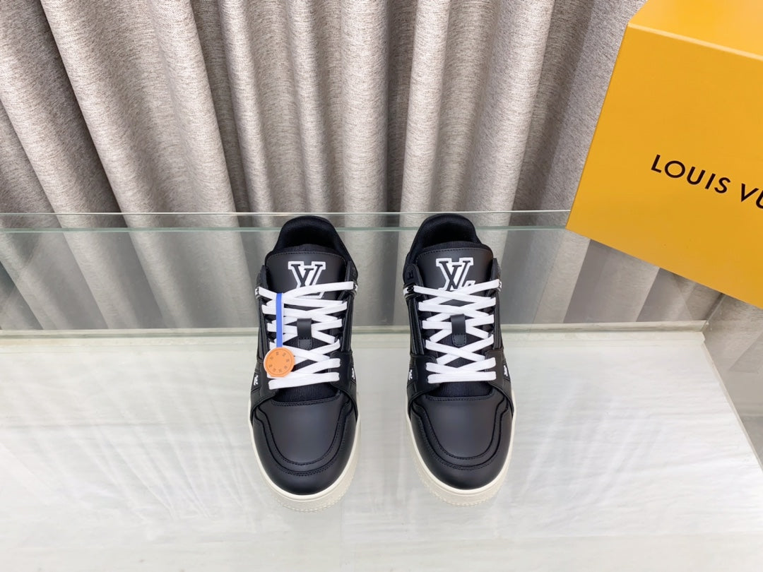 LOUIS VUITTON LV MAXI TRAINER IN BLACK CALFSKIN