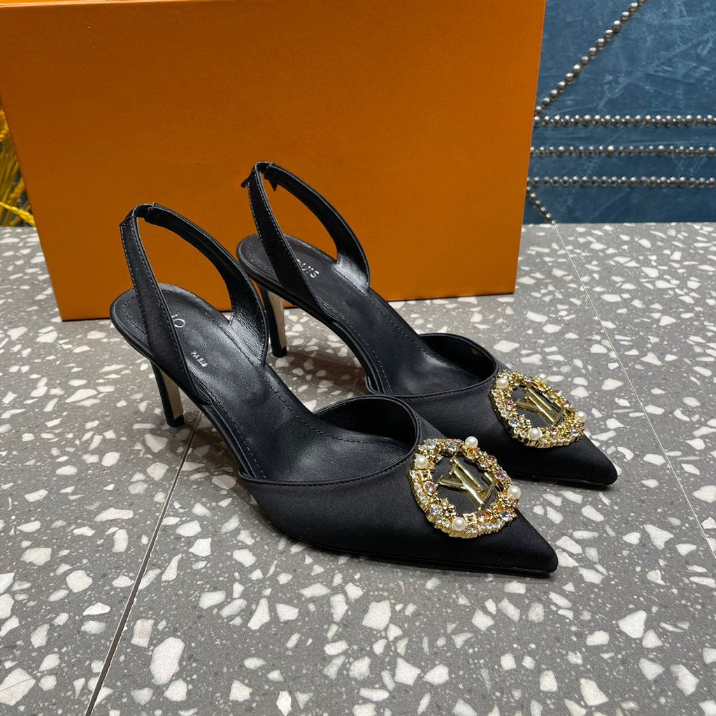 LOUIS VUITTON LV MET SLINGBACK PUMP BLACK