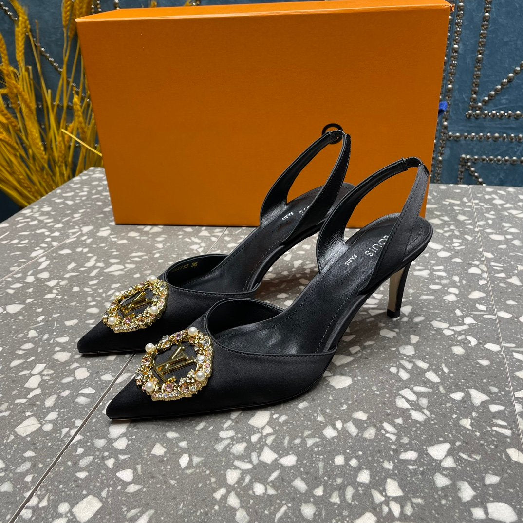 LOUIS VUITTON LV MET SLINGBACK PUMP BLACK