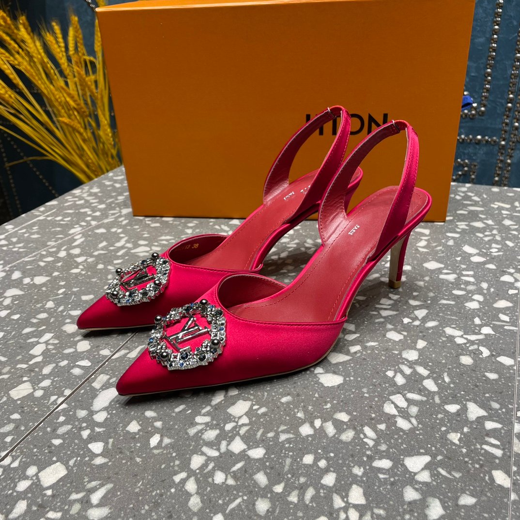 LOUIS VUITTON LV MET SLINGBACK PUMP RED