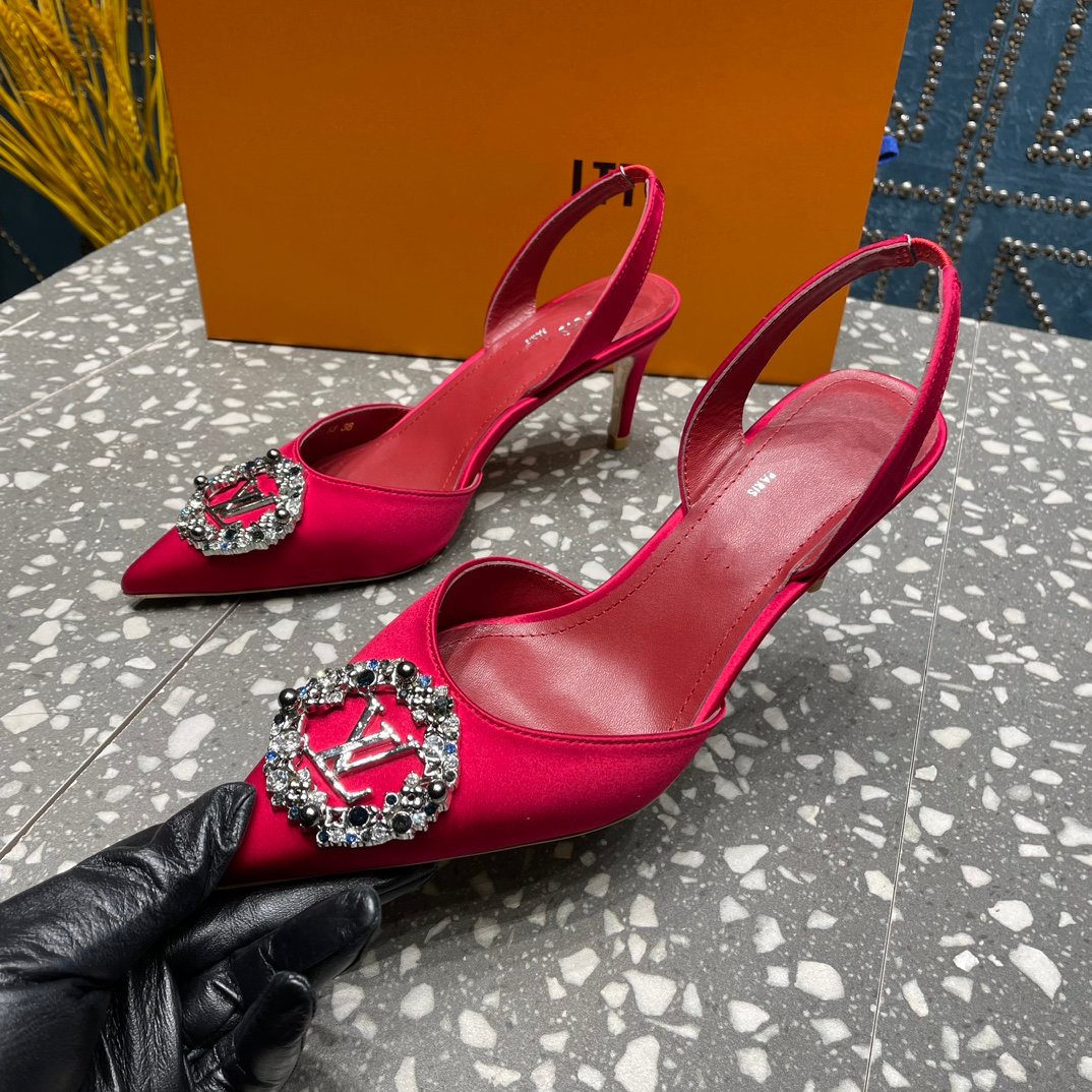 LOUIS VUITTON LV MET SLINGBACK PUMP RED