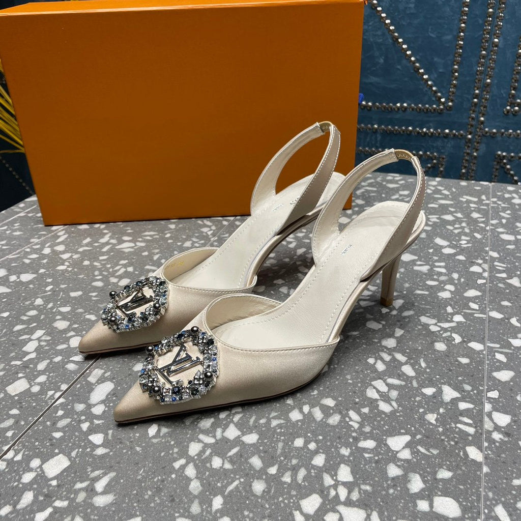 LOUIS VUITTON LV MET SLINGBACK PUMP WHITE