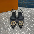 LOUIS VUITTON LV MET SLINGBACK BALLERINA NOIR