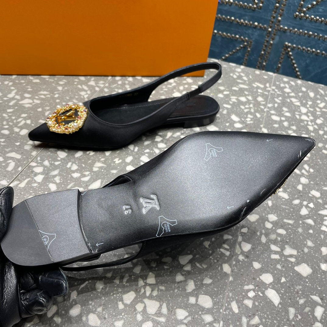 LOUIS VUITTON LV MET SLINGBACK BALLERINA NOIR