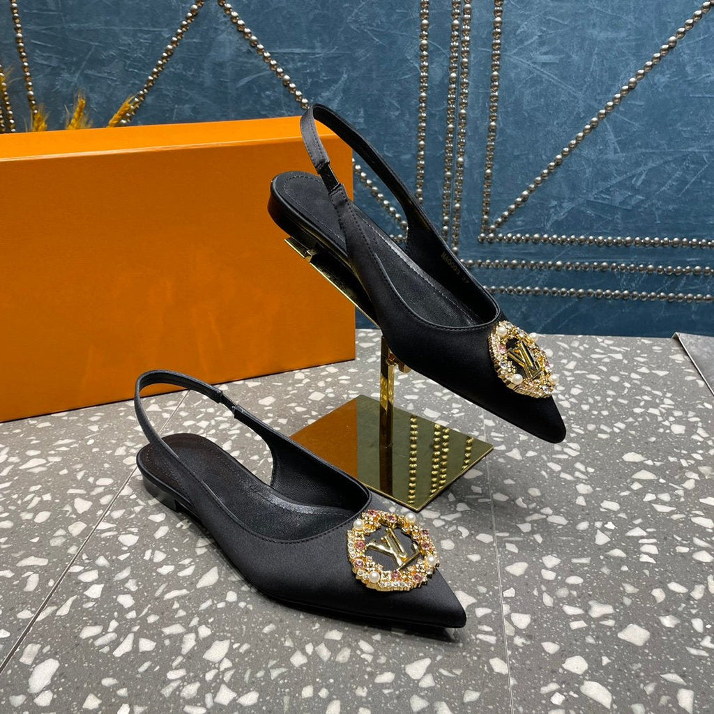 LOUIS VUITTON LV MET SLINGBACK BALLERINA NOIR