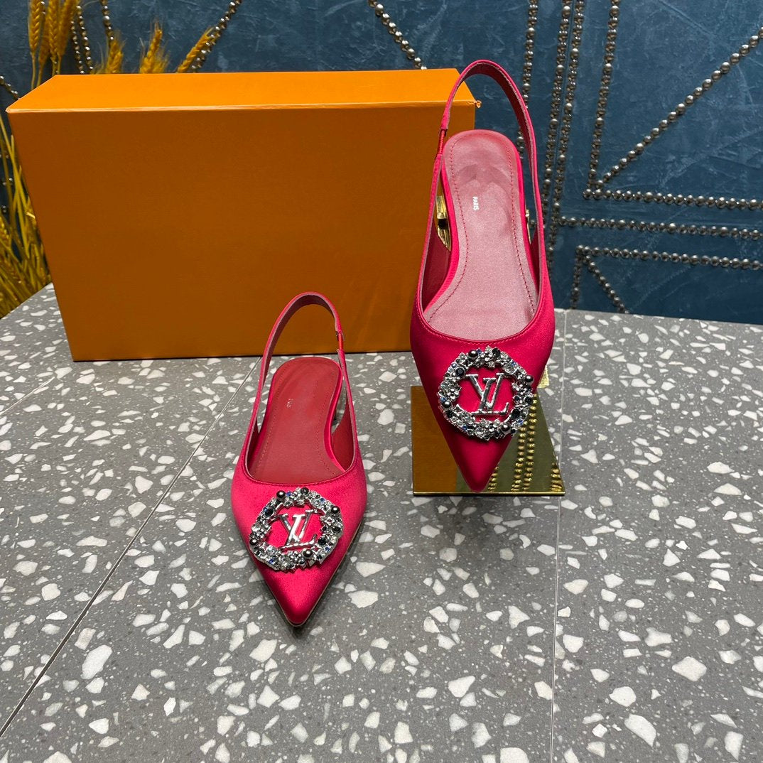 LOUIS VUITTON LV MET SLINGBACK BALLERINA RED