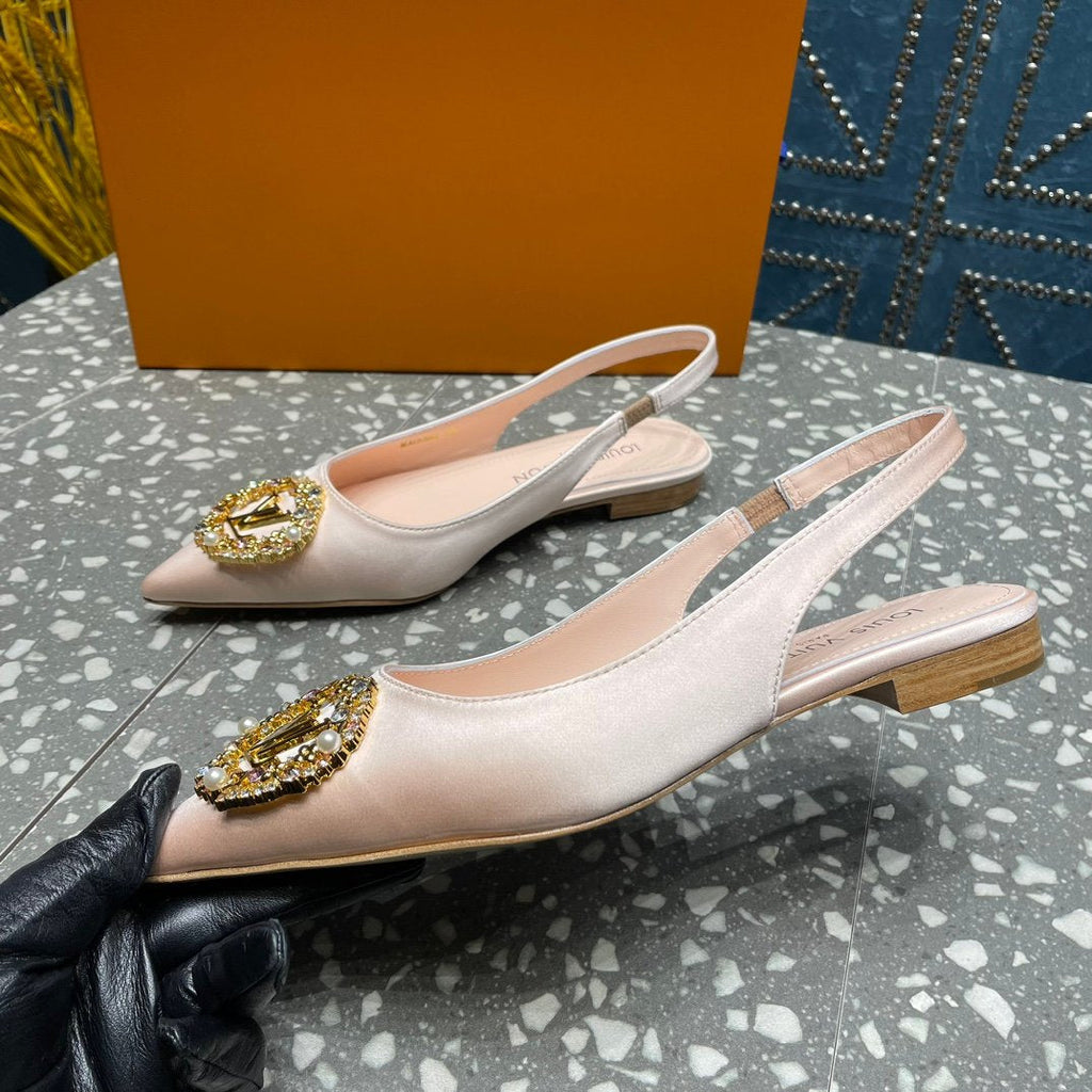 LOUIS VUITTON LV MET SLINGBACK BALLERINA BEIGE