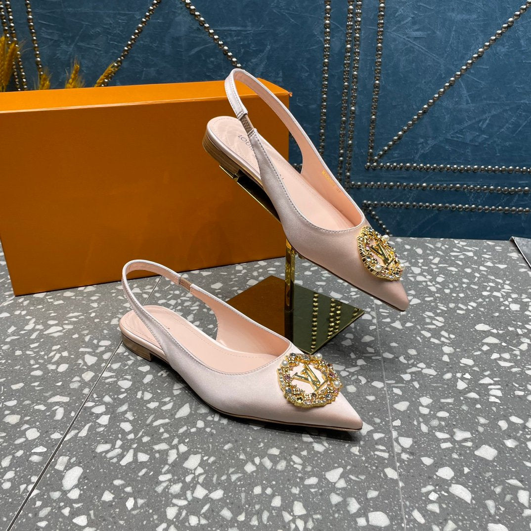 LOUIS VUITTON LV MET SLINGBACK BALLERINA BEIGE