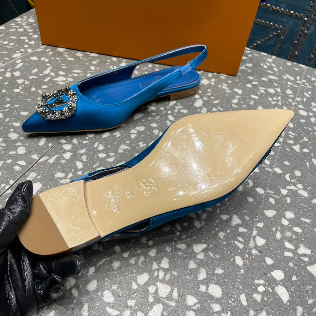 LOUIS VUITTON LV MET SLINGBACK BALLERINA BLUE