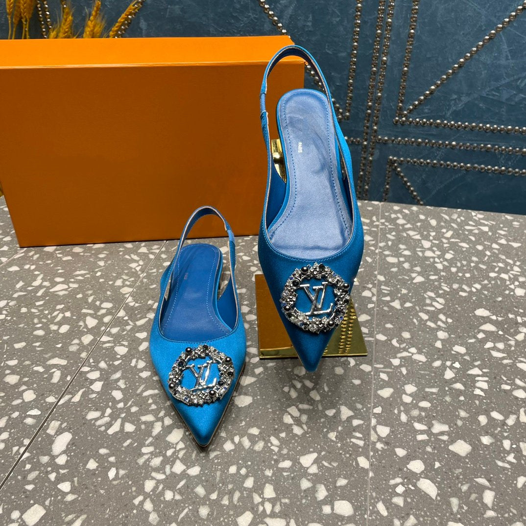 LOUIS VUITTON LV MET SLINGBACK BALLERINA BLUE