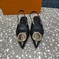 LOUIS VUITTON LV MET SLINGBACK BALLERINA BLACK