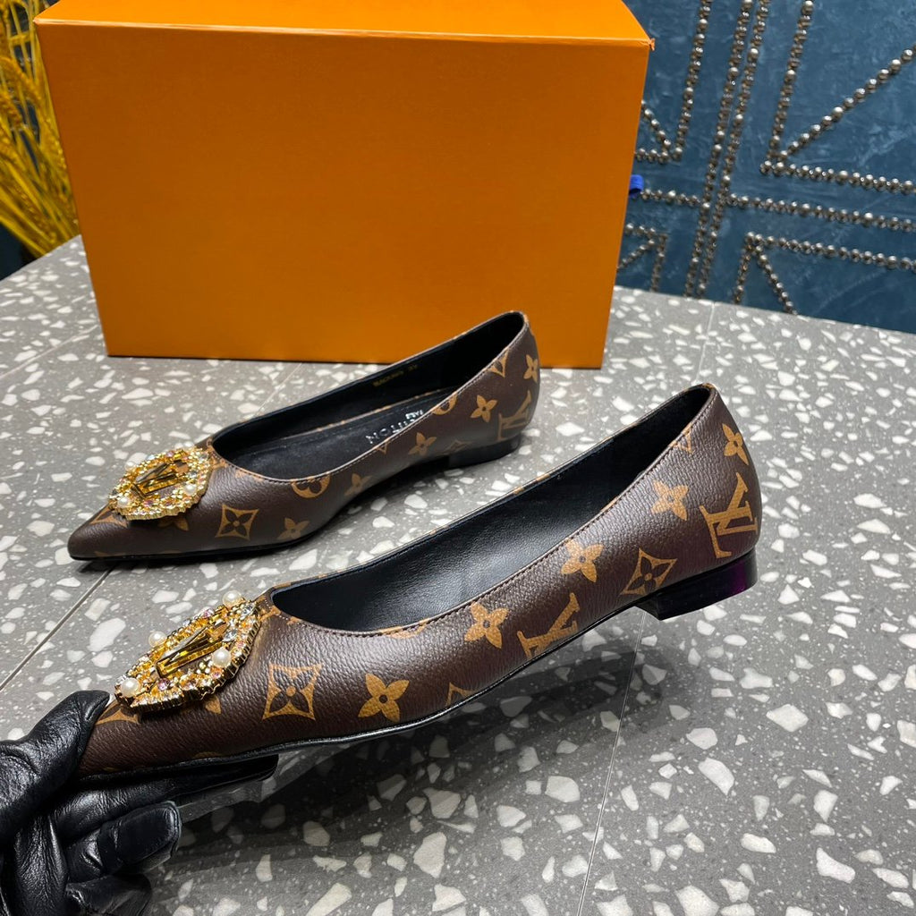 LOUIS VUITTON LV MET FLAT BALLERINA MONOGRAM