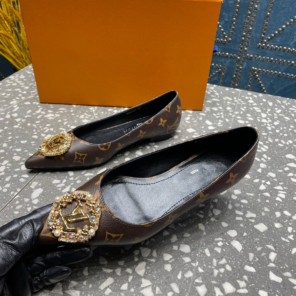 LOUIS VUITTON LV MET FLAT BALLERINA MONOGRAM