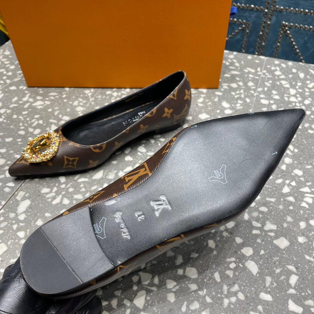LOUIS VUITTON LV MET FLAT BALLERINA MONOGRAM