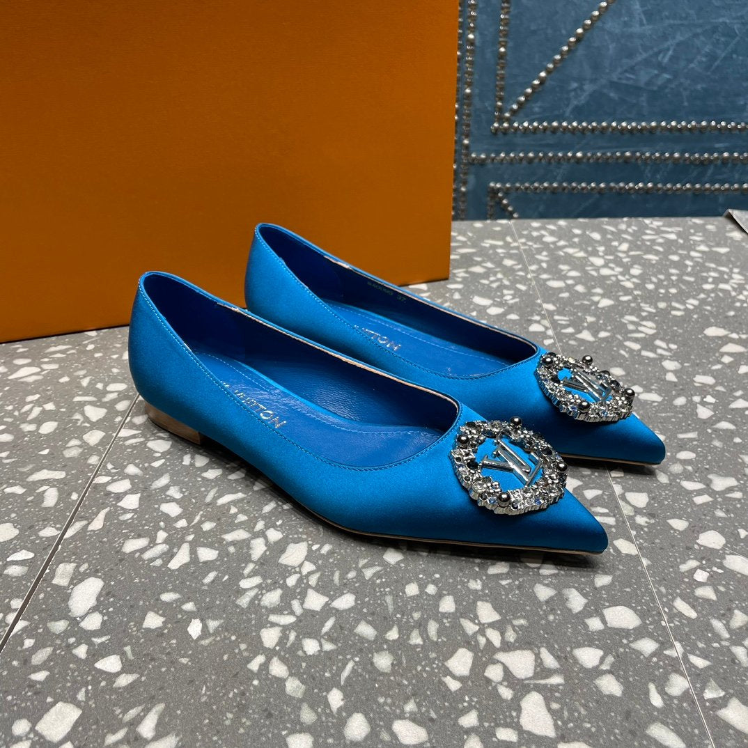 LOUIS VUITTON LV MET FLAT BALLERINA BLUE