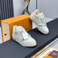 LOUIS VUITTON LV TRAINER SNEAKER IN GREY CALFSKIN