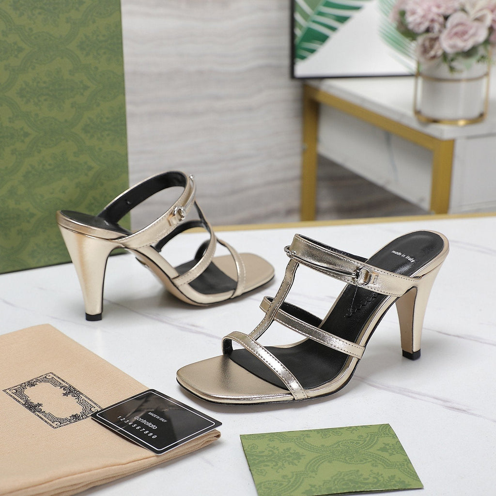 GUCCI SLIM HORSEBIT SLIDE SANDAL LIGHT YELLOW