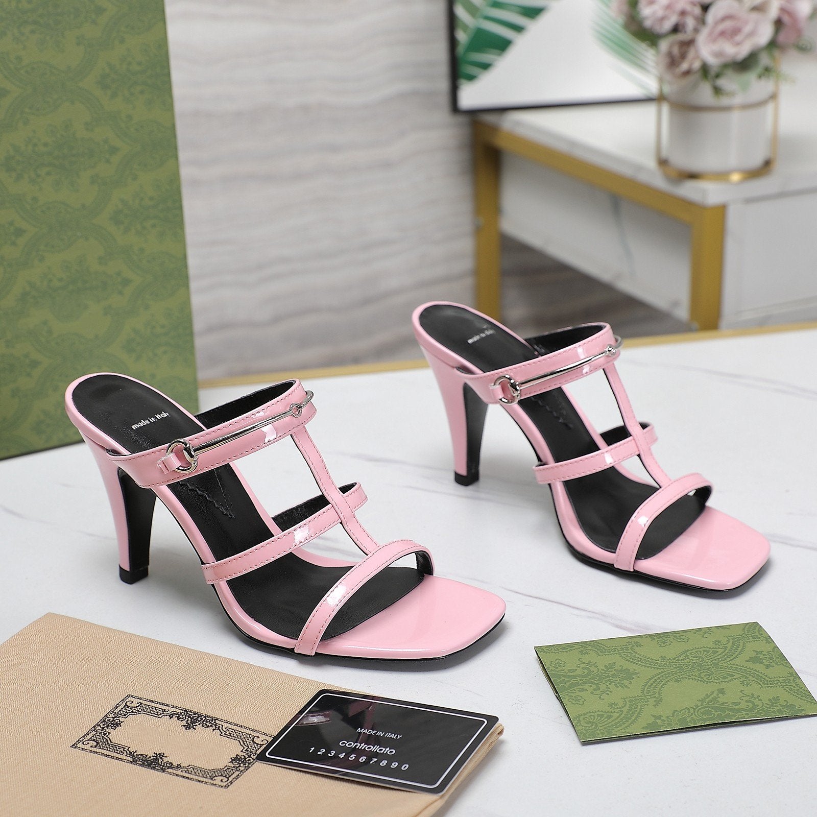 GUCCI SLIM HORSEBIT SLIDE SANDAL WHITE
