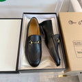 GUCCI LOAFERS MULES BLACK BROWN SOLE