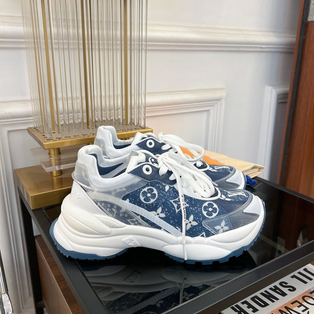 LOUIS VUITTON LV RUN 55 SNEAKER DARK BLUE