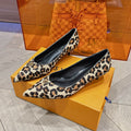 LOUIS VUITTON LV SINGLE LOW HEEL PUMP YELLOW LEOPARD