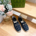 GUCCI WOMEN'S ESPADRILLE WITH HORSEBIT IN NAVY BLUE DENIM