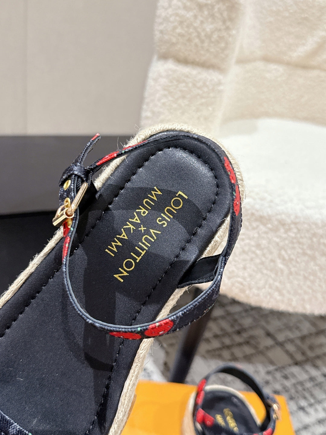 LOUIS VUITTON LV PLATFORM ESPADRILLE SANDALS 25S IN NAVY BLUE DENIM
