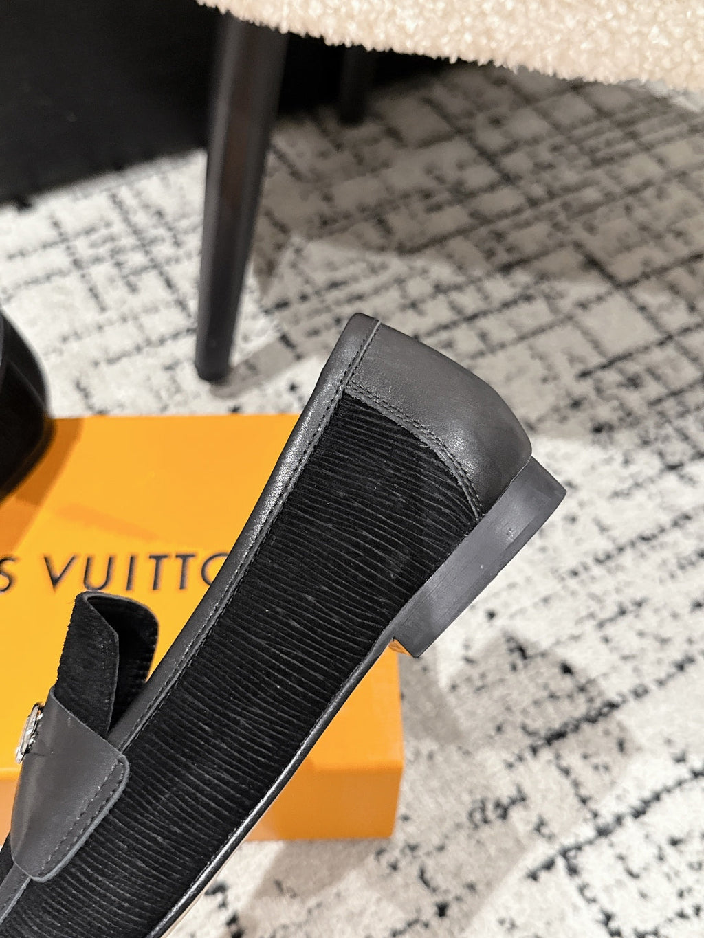 LOUIS VUITTON LV LOAFER 25S IN BLACK SUEDE AND CALFSKIN