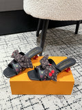 LOUIS VUITTON LV CHERRY HIGH HEELS 25S IN BLACK CALFSKIN WITH BOW STYLE 12