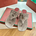 LP THONG SANDALS 25S IN STONE BROWN SUEDE