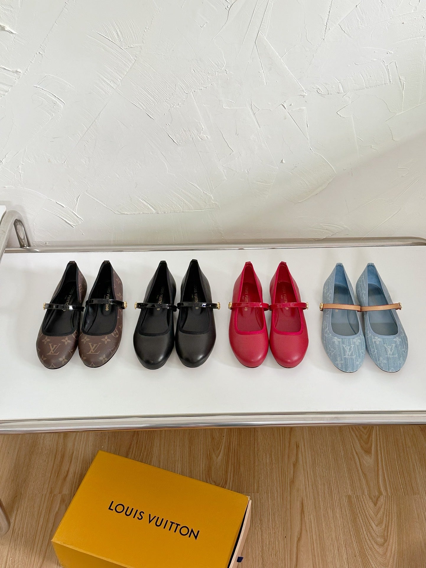 LOUIS VUITTON ROMY FLAT BALLERINA IN BROWN MONOGRAM CALFSKIN