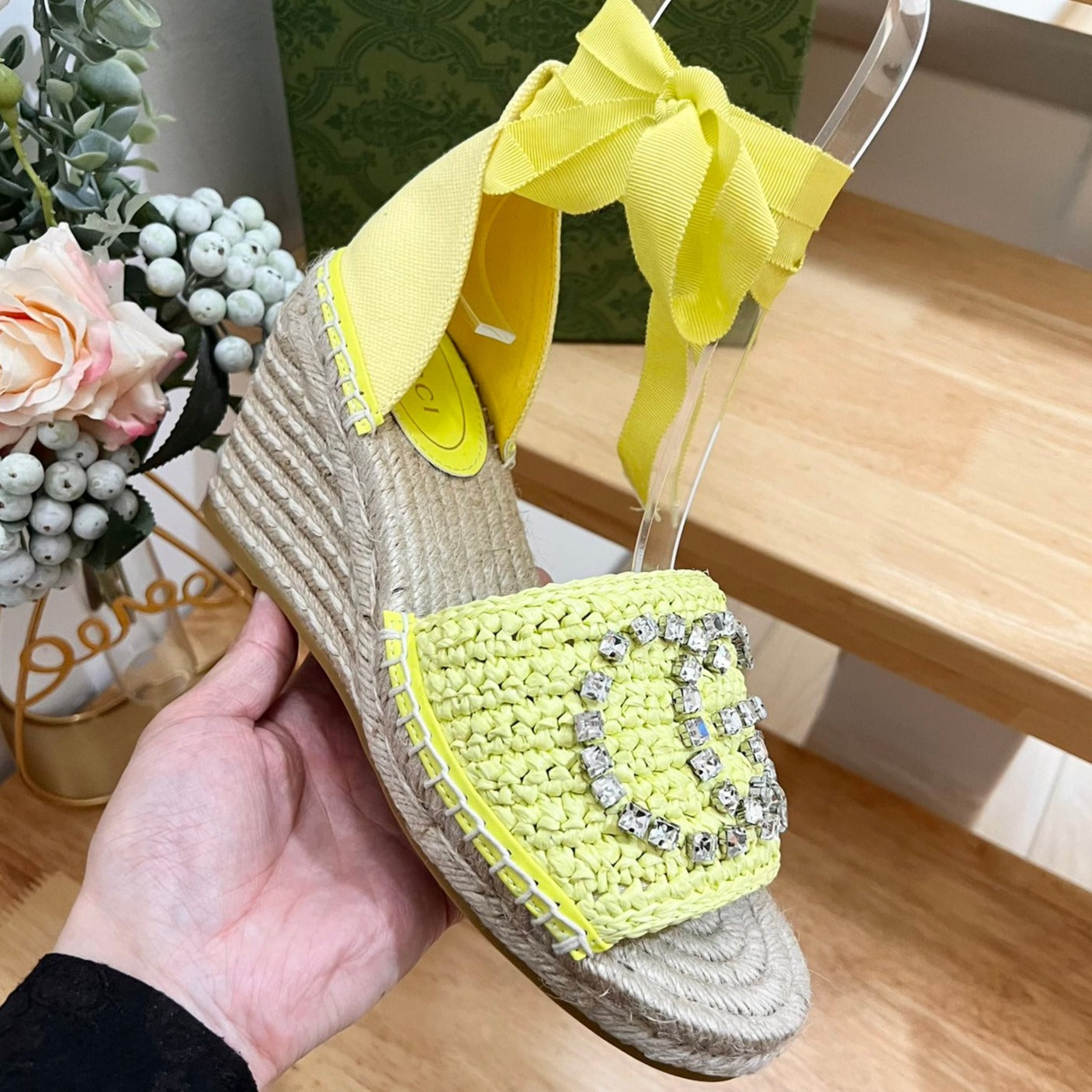GUCCI Women Flat Shoes Yellow