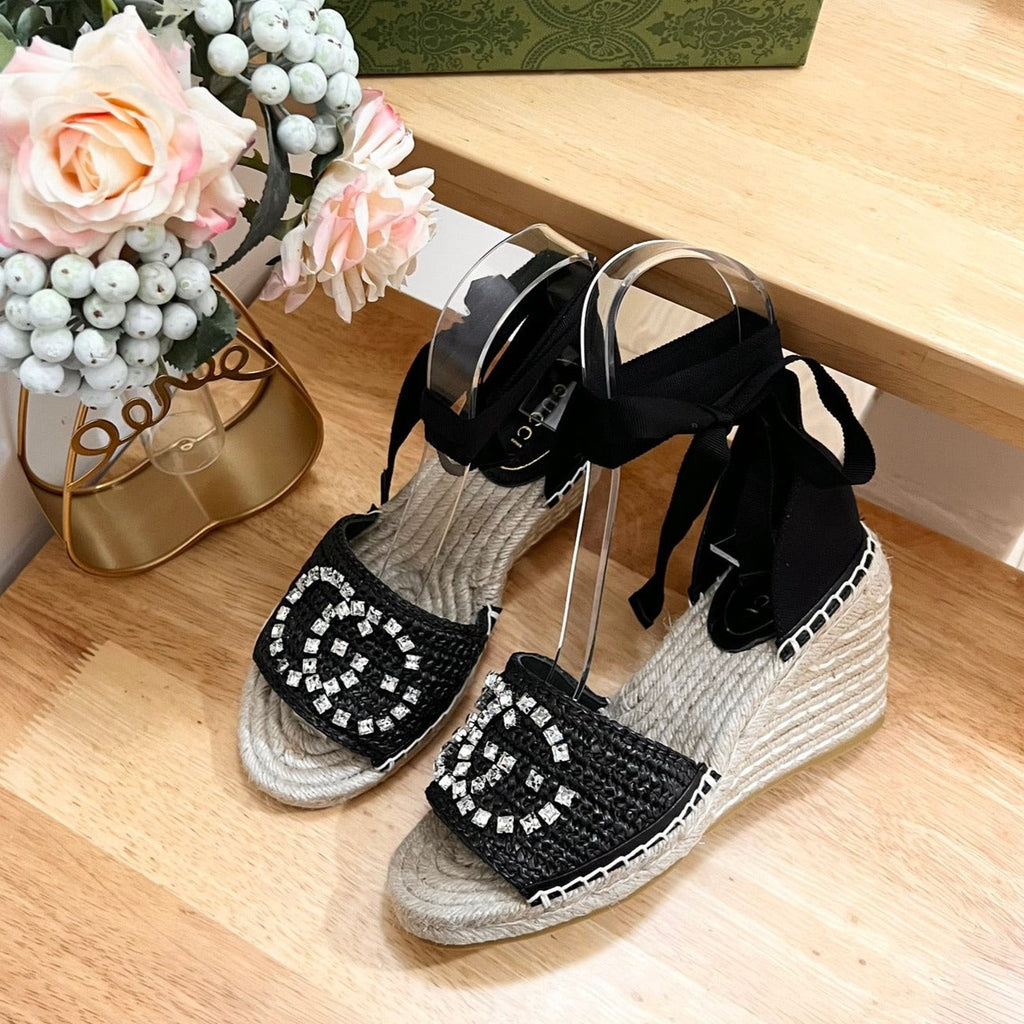 GUCCI Women High Sandal Shoes Black