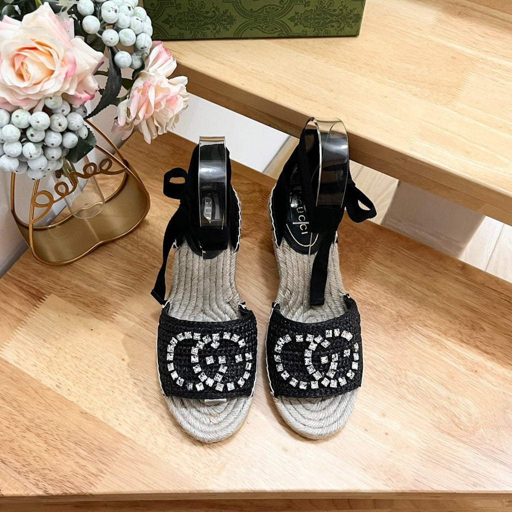 GUCCI Women High Sandal Shoes Black
