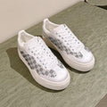 LOUIS VUITTON LV GROOVY SNEAKER IN WHITE MIX BLACK DAMIER STRASS AND CALFSKIN