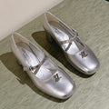 LOUIS VUITTON SWING HIGH MARY JANE 55 MM IN SILVER PATENT CALFSKIN