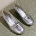 LOUIS VUITTON SWING HIGH PUMP 55 MM IN SILVER PATENT CALFSKIN