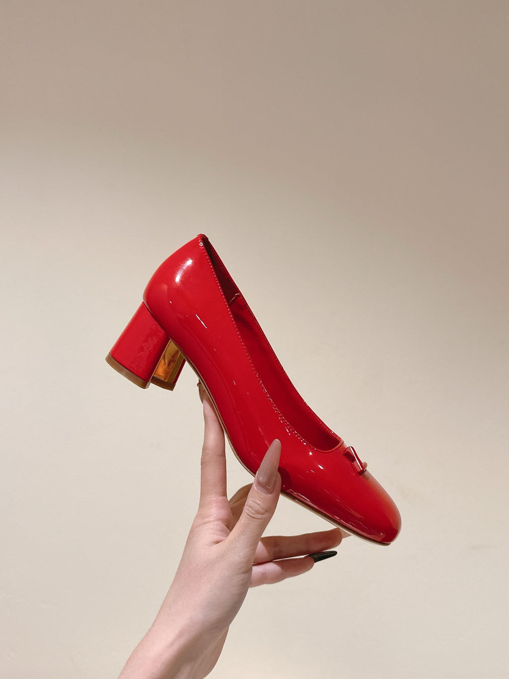 LOUIS VUITTON SWING HIGH PUMP 55 MM IN CRIMSON RED PATENT CALFSKIN