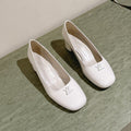 LOUIS VUITTON SWING HIGH PUMP 55 MM IN WHITE PATENT CALFSKIN